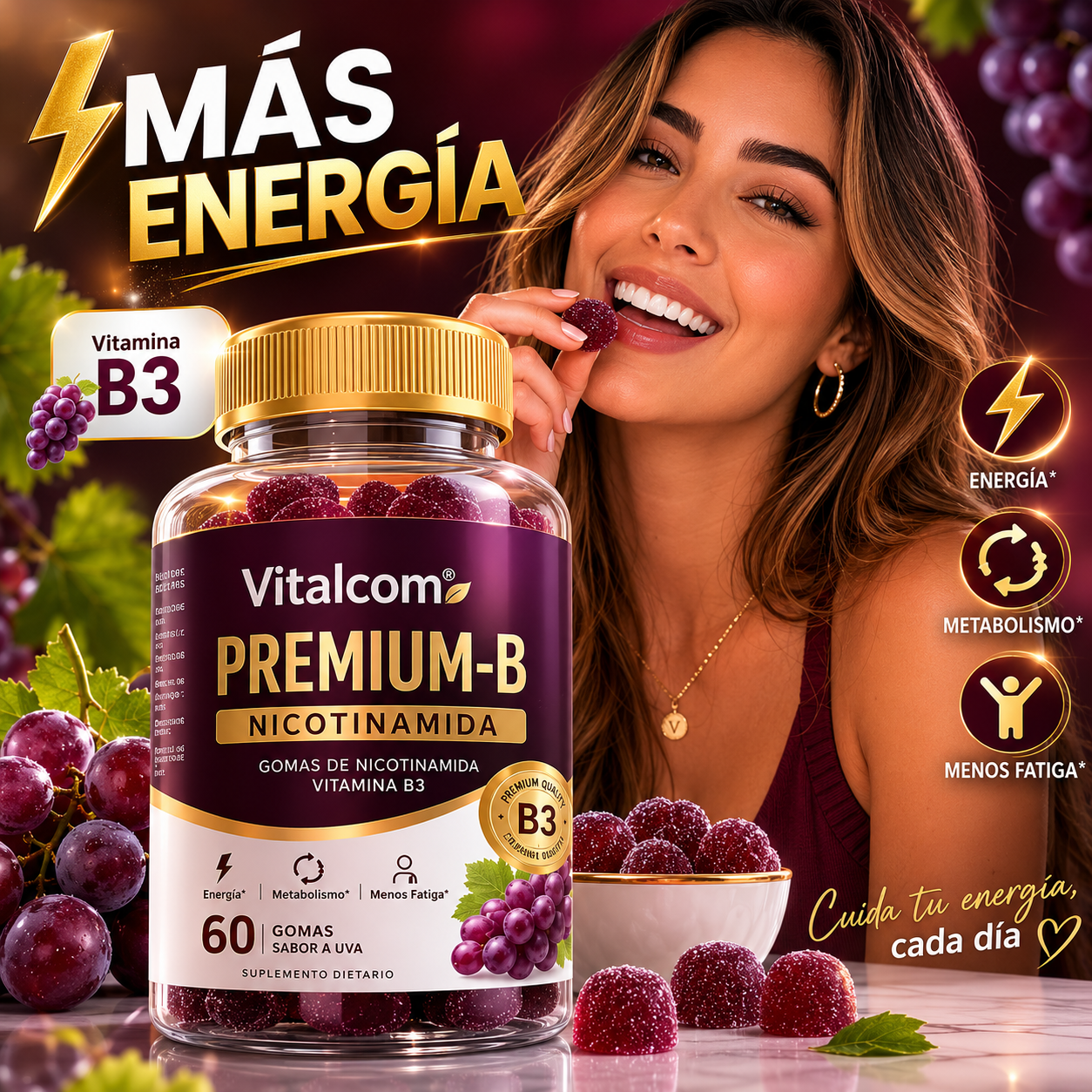 GlowNad™ gomitas de nicotinamida