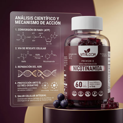 GlowNad™ gomitas de nicotinamida